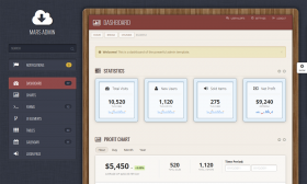35Responsive Admin template based on Bootstrap 3