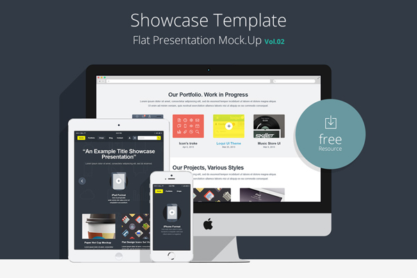 Flat-Responsive-Showcase-Psd-Vol2